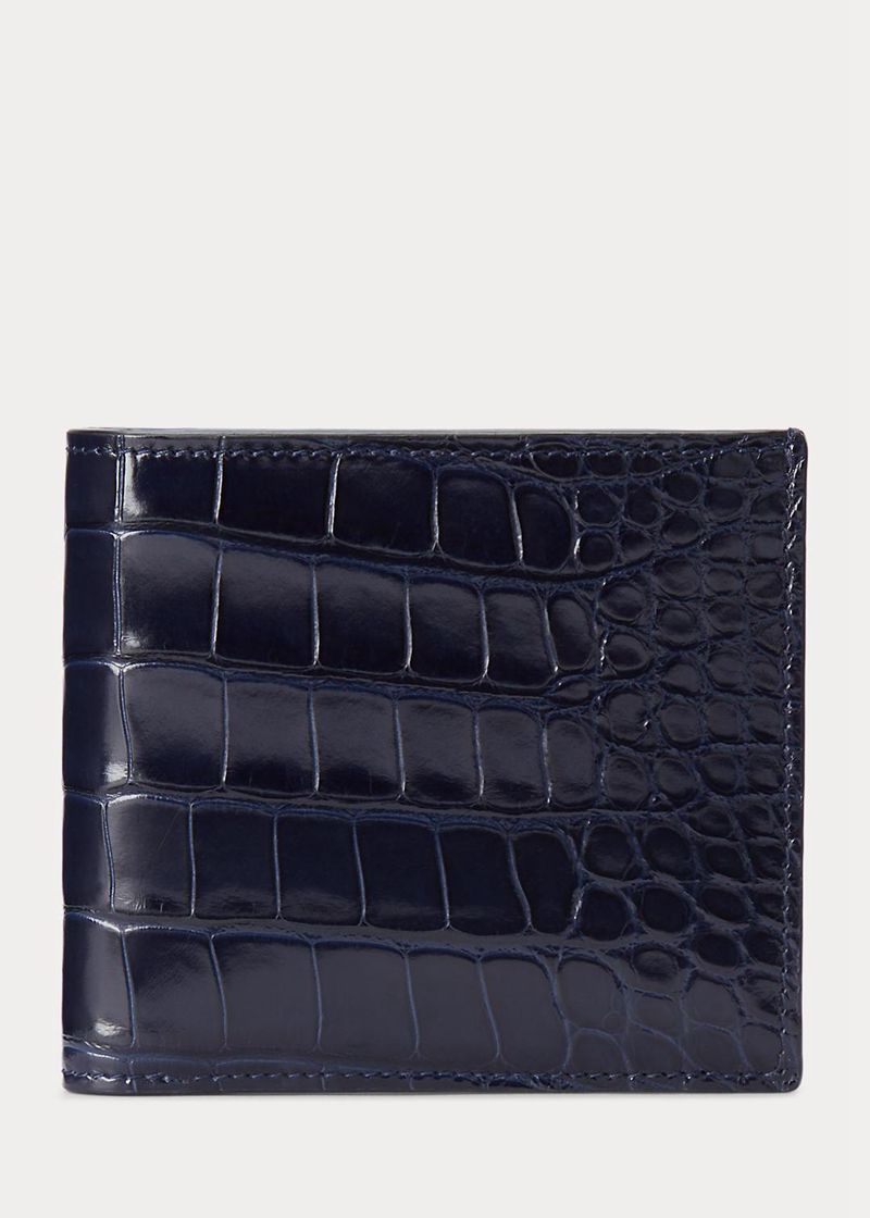 パープル レーベル 財布 メンズ ネイビー Alligator HPRST8192